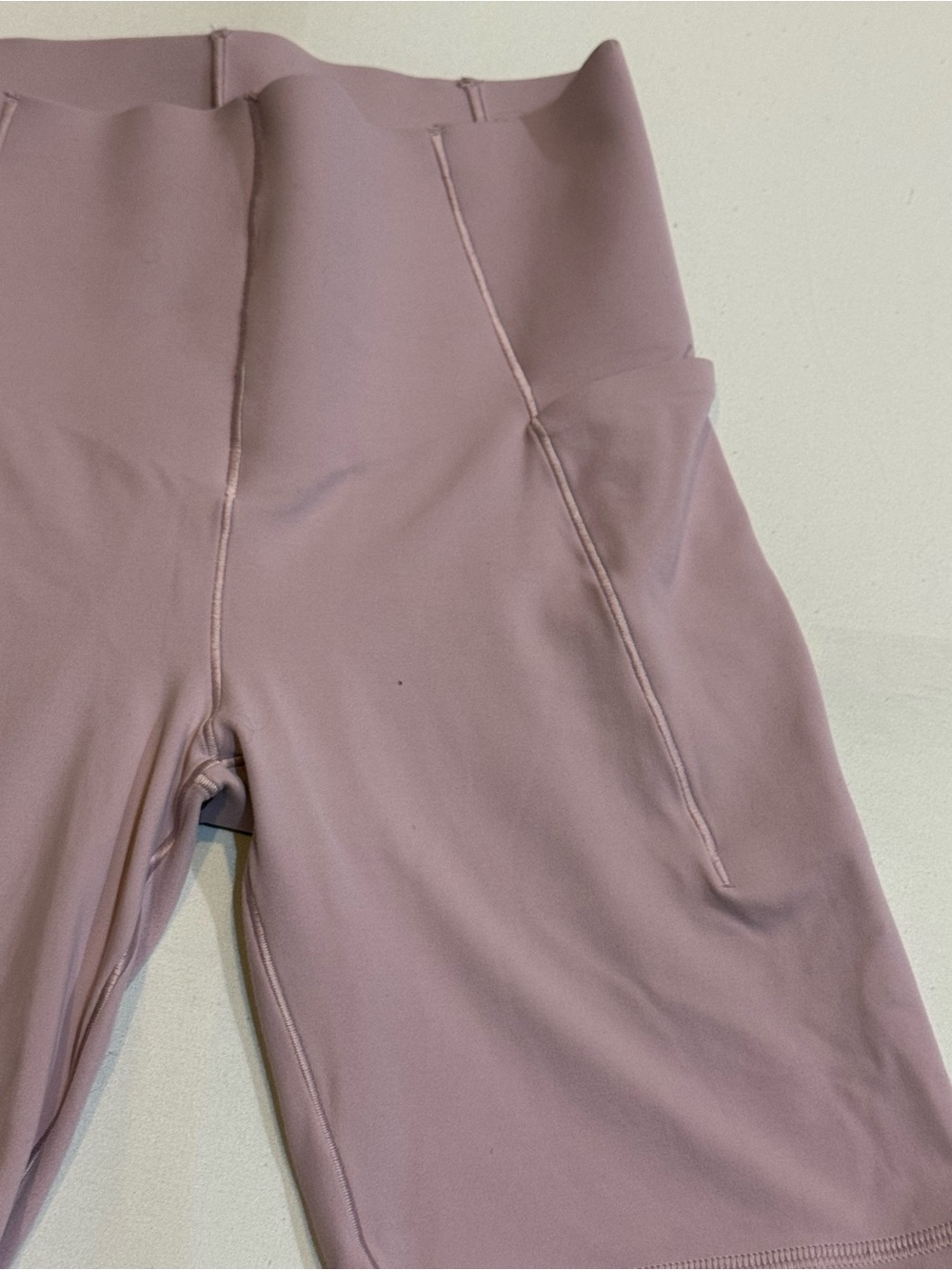 Offline by Aerie High Rise Biker Shorts Mauve Pink Side Pocket Activewear Sz: S - Picture 6 of 11